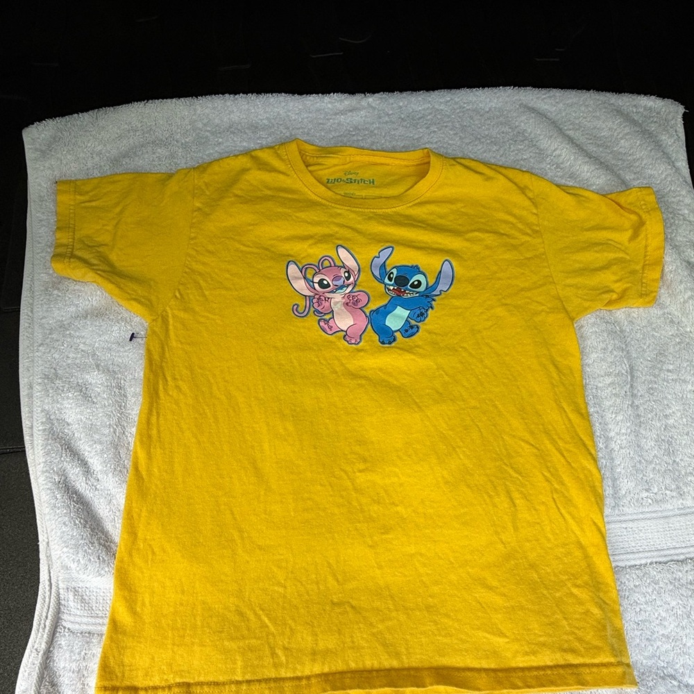 Disney Yellow T-Shirt with Cartoon Characters